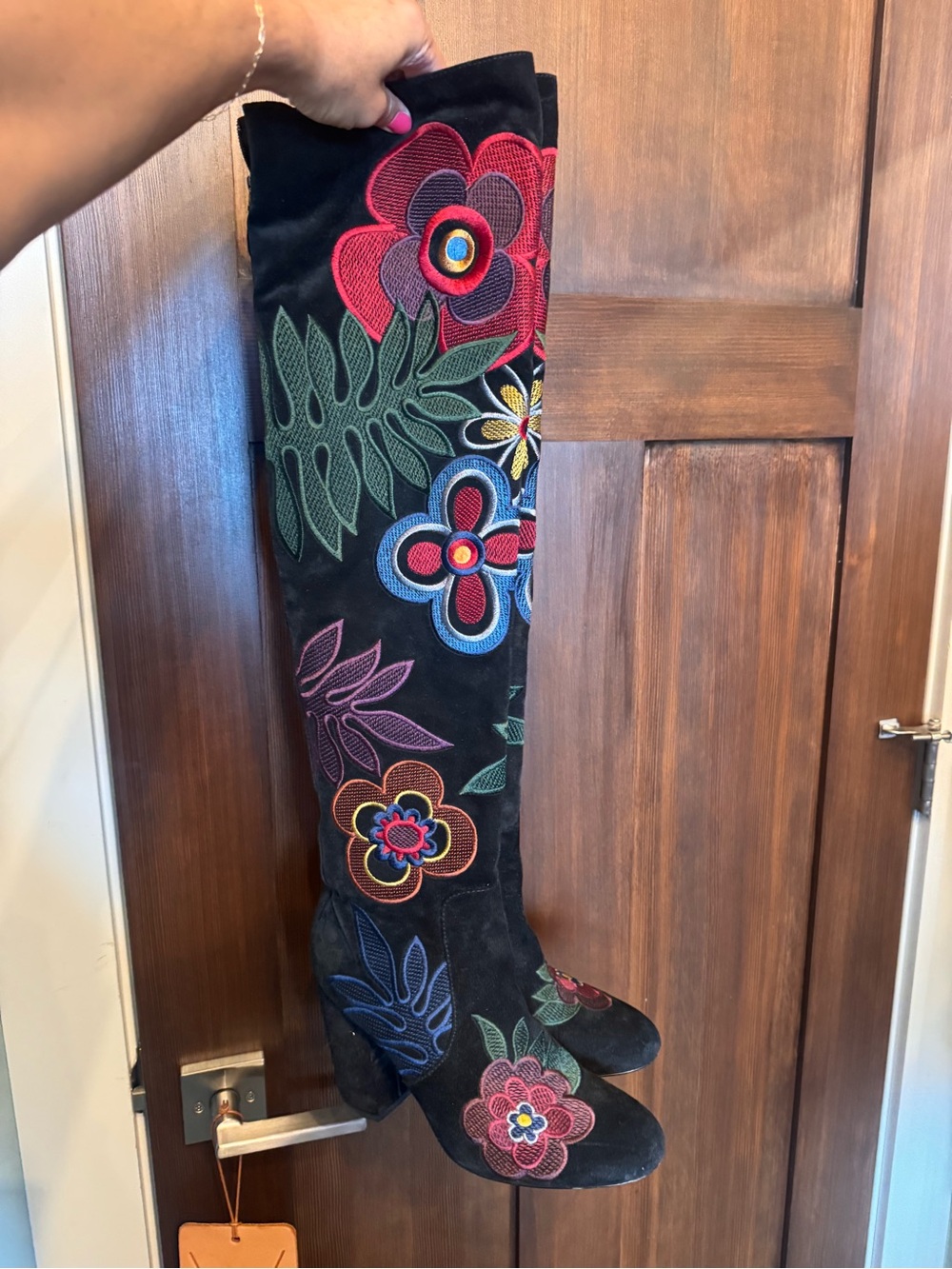 Laurenco dacade Paris. Floral knee high boots. Size 40/Us 9. EUC